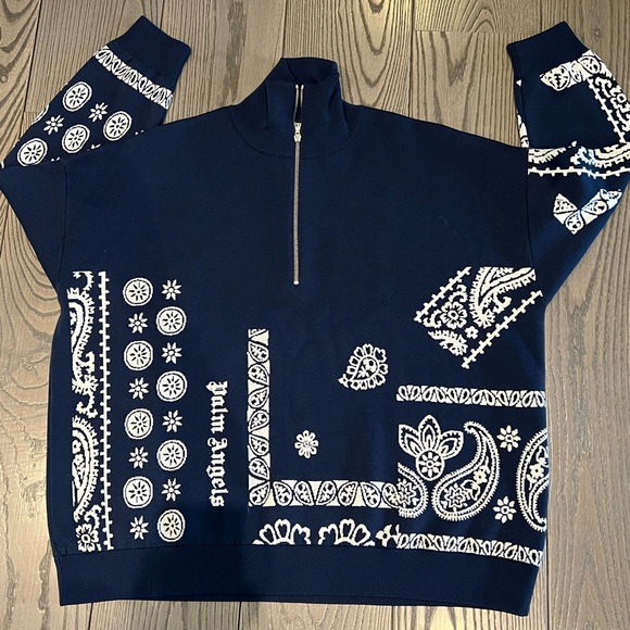 Palm Angels paisley-intarsia jumper, - Picture 8 of 11